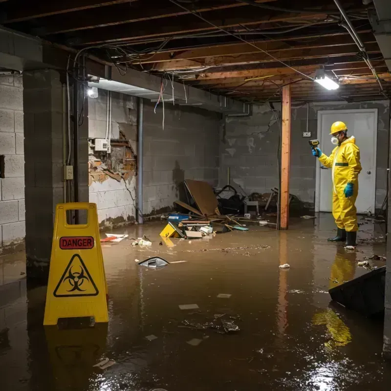 Flooded Basement Electrical Hazard in Wathena, KS Property